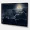 Designart - Cloudy Full Moon Night - Nautical & Coastal Canvas Wall Art Print
